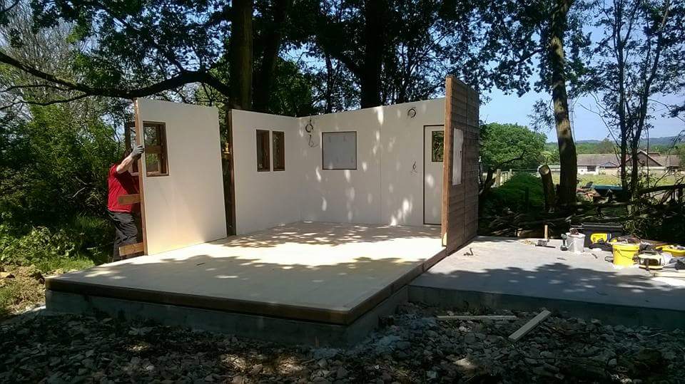 Construction of the office at Hickstead Lodge Cattery